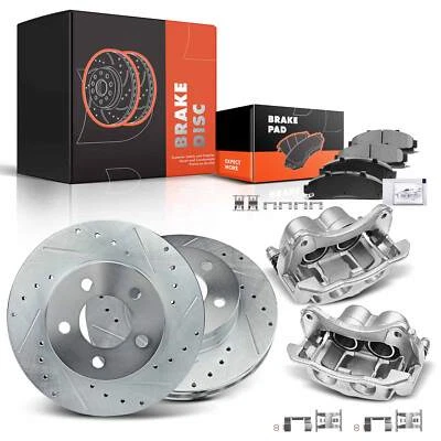 Rotor de freno delantero perforado y pastillas + pinza de freno para Ford Explorer Ranger Mercury Foto 1 de 4