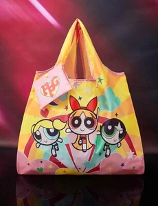 New 20” POWERPUFF GIRLS Handbag BUBBLES Purse BLOSSOM Tote PINK Travel HOBO - Picture 1 of 7