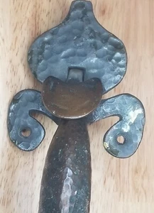 Antique DOOR Handle Heavy Duty Cast Bronze thumb latch MISSION HAND HAMMERED  - Picture 1 of 8
