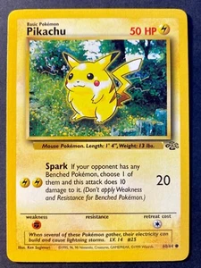 Pikachu 60/64 Jungle Unlimited Common WOTC Pokemon Card - Near Mint - Picture 1 of 2