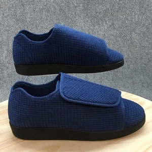 Silverts Slip On Mens 14 Blue Diabetic Slipper Slip Resistant Slip On SV55105 - Picture 1 of 14