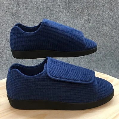 Silverts Slip On Mens 14 Blue Diabetic Slipper Slip Resistant Slip On SV55105 - Image 1 of 4