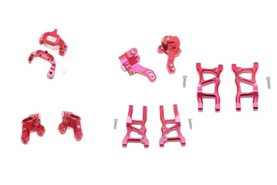 CNC front rear steering wheel hub + suspension arm for TRAXXAS 1/10 4WD GT4-TEC - Image 1 of 4