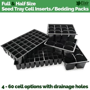 Multi Cell Pack Seed Tray Insert Plug Plant Bedding Propagation Half & Full Size - Picture 1 of 13