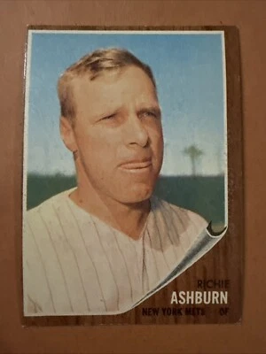 Richie Ashburn 1962 Topps Baseball #213 Vintage EX New York Mets - Image 1 of 2