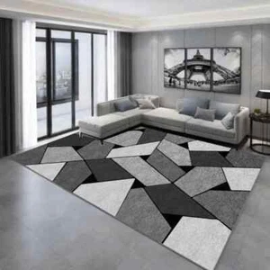 Nordic Geometric Crystal Velvet Carpet Living Room Sofa Coffee Table Carpet Home - Picture 1 of 37