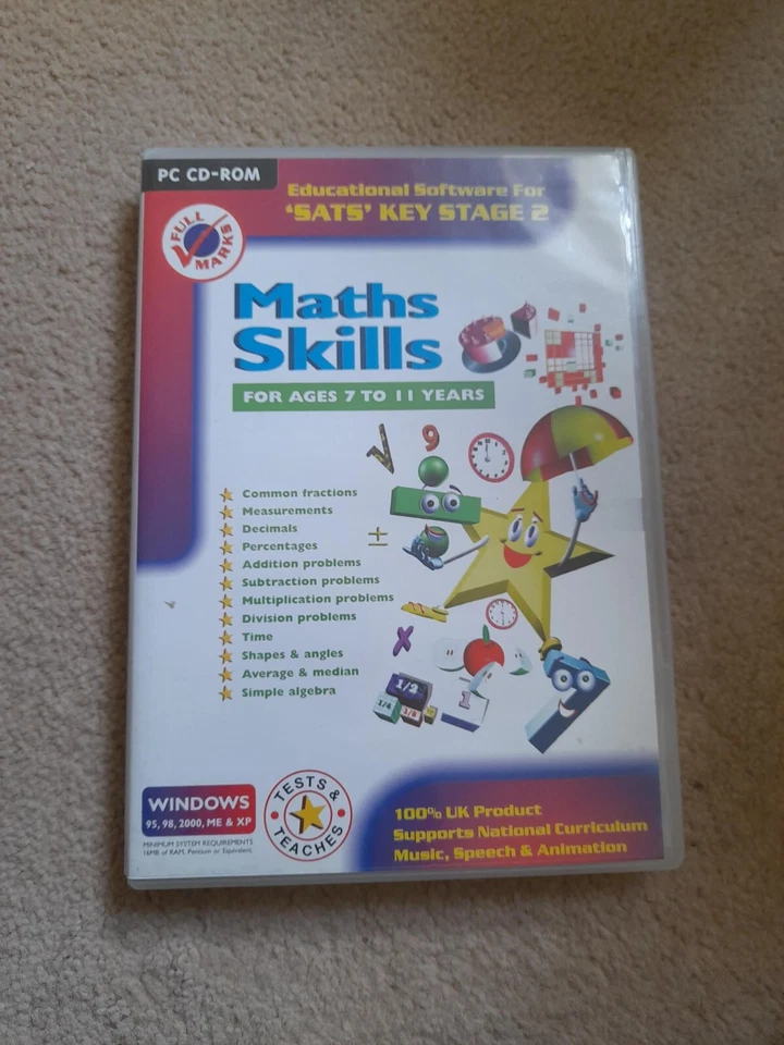 Full Marks Keystage 2 Maths Skills PC  CD-ROM /ages 7 to 11 - Image 1 of 1