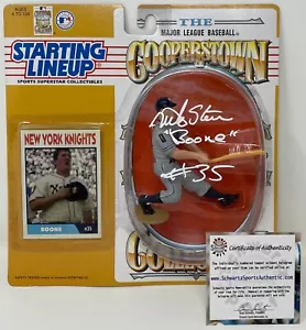 Mike Starr signiertes New York Knights The Natural Boone maßgeschneidertes Startaufstellungsspielzeug - Bild 1 von 13