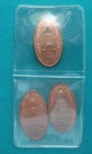 Lot Of 3 Flattened Penny Coins Universal Studios #473 - Picture 1 of 4