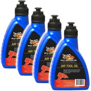 30193 - Gulf Western Air Tool Oil 1L ISO 32 Pneumatic 4-PACK PICK UP - Picture 1 of 4