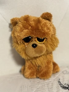 TY Beanie Boos 6 Zoll Chow Chow Hund GERSTE braun Glitzeraugen Bohne Plüsch - Bild 1 von 3