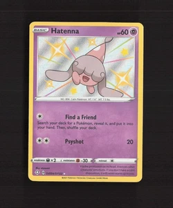 Tarjeta Pokémon Hatenna SV054/SV122 Shining Fates Shiny Holo rara casi nueva - Imagen 1 de 10