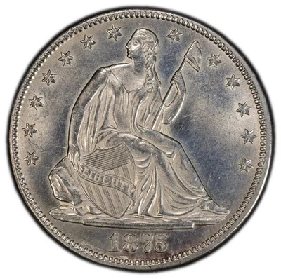 1875-CC Seated Half Dollar - PCGS Unc Details - SUPERB MARK FREE SPECIMEN! - Image 1 of 4