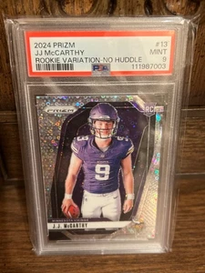 2024 Panini Prizm RC Var No Huddle Prizm #13 JJ McCarthy Rookie RC PSA 9 - Bild 1 von 2