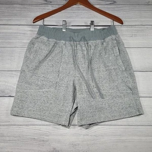 Pantalones Cortos Lululemon At Ease 7" Para Hombre Grandes Gris Jaspeado Texturizado Informal Gimnasio - Imagen 1 de 8