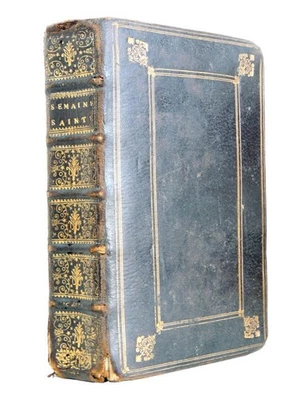 1712. Maroquin. Office de la Semaine Sainte à l'usage de Rome. 4 gravures - Image 1 of 4