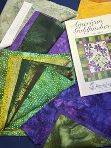 American Goldfinches Applique Applalacian Quilt Kit 23” X 26.5” Keepsake Quality - Picture 1 of 13