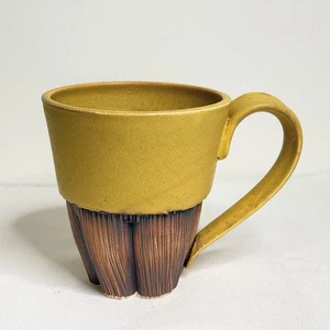 Ed & Kate Coleman Clique Becher Goldglasur rot Eisenfleck signiert Asheville NC 4,75" - Bild 1 von 9