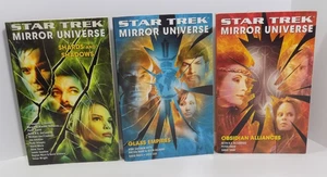 Star Trek Mirror Universe Paperback Book Series - Lot of 3 - Shards Glass Obsidi - Foto 1 di 7