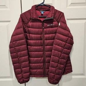 Eddie Bauer Steppjacke Damen L Burgund First Ascent Storm Down 800 Goose - Bild 1 von 15