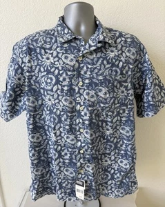 Vtg Polo Ralph Lauren Caldwell Sz L Blue Floral Hawaii S/S Button Shirt NWT - Picture 1 of 5