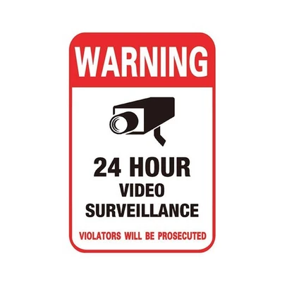 Surveillance Security Camera Video Sticker Warning N8T0 Decal Sign D.7 O7U9 B6P7 - Image 1 of 4