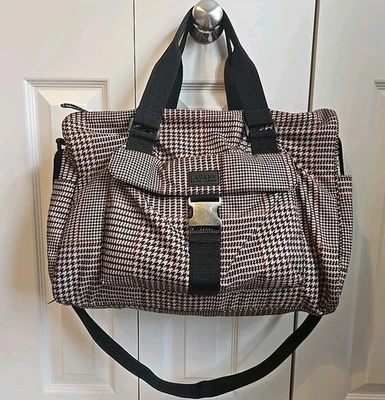 Bolso de Mano Lauren Ralph Lauren Vintage Pata de Gallo Grande Cartera Cremallera Foto 1 de 4