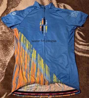 Camiseta de ciclismo para mujer talla L cremallera completa manga corta Jakroo.com geoméntrica usada en excelente estado Foto 1 de 4