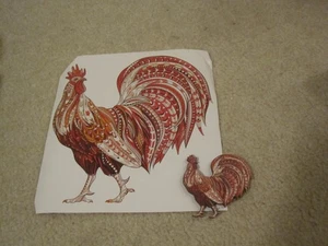 hodslen woods puzzle chicken rooster wooden pre owned all pieces are there - Picture 1 of 9