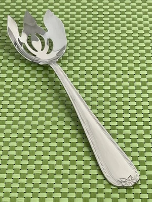 Temp-Tations OLD WORLD BEAD Stainless Salad Serving Fork Round Tip - 12 1/4" - Image 1 of 4