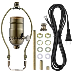 Lamp Rewire Kit,Make a Lamp or Repair Kit,3-Way Lamp Socket with Matching Cord L - Picture 1 of 12