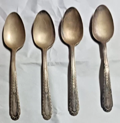 Juego de 4 Holmes & Tuttle MFG. Cucharas para servir Co. Wentworth plateadas de 8" Foto 1 de 4