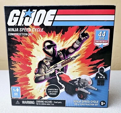 G.I. Joe Snake Eyes Ninja Speed Cycle 44 Piece Construction Set Hasbro New - Image 1 of 4