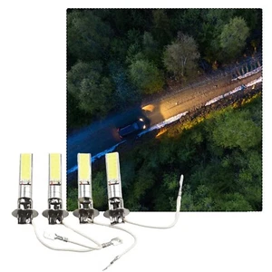 4x,H3 Super Bright 80W COB LED Headlight Kit Fog Driving Bulbs 6000K White - Picture 1 of 23