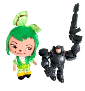 Wreck It Ralph Hero's Duty Figure And Minty Zaki Soft Toy Set Disney - Picture 1 of 6