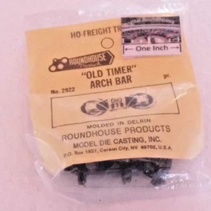 Roundhouse Products HO #2922 "Old Timer" Arch Bar Freight Trucks - More Below - Picture 1 of 2