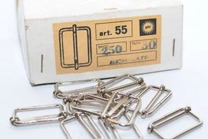 10x Fibbia Scorrevole Cursore Regolatore Tasche Regolatore Cinghia per 30 mm, Argento - Foto 1 di 7