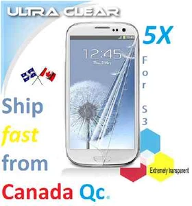 5X ULTRA clear screen protector Samsung Galaxy S3 SIII film guard Transparent - Photo 1 sur 1