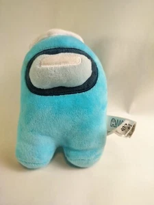 Juguete de peluche Among Us Serie 2 • 7" azul claro compañero de tripulación con sombrero de huevo impostor - Imagen 1 de 8
