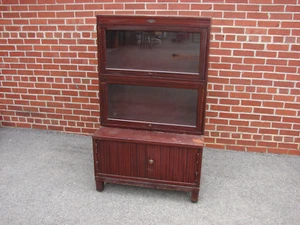 ART METAL CO. INDUSTRIAL LAWYERS BARRISTER STACKING METAL OFFSET BOOKCASE MCM - Picture 1 of 12