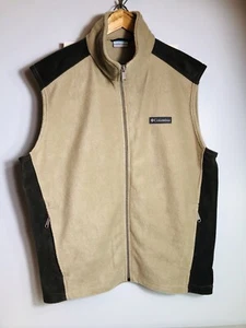 Chaleco Columbia Para Hombre Talla L Tostado Y Gris Vellón Cremallera Completa Exterior Sin Mangas - Imagen 1 de 7