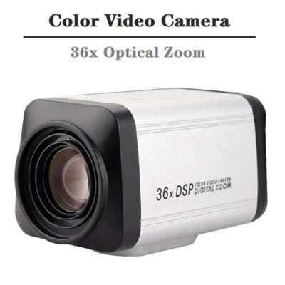 1/4" Sony 1200TVL 36X Optical Zoom Auto Focus CCTV DSP Color Video Box Camera - Image 1 of 4