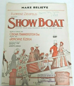 Make Believe Vintage Sheet Music from Showboat Hammerstein 1927 Florenz Ziegfeld - Picture 1 of 5