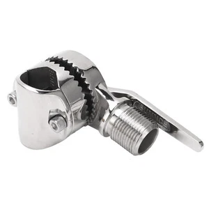 Marine VHF Antenna Mount Stainless Steel Adjustable Ratchet Mount For 7/8-1in - Photo 1/12