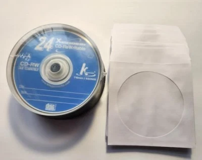 New 25 PK kHypermedia CD-RW Discs 650 MB 74 Minutes Rewritable 8-24X+ 25 Sleeves - Image 1 of 2