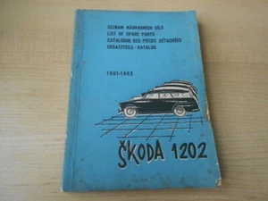 1961 1962 Skoda 1202 List of Spare Parts Catalog Factory Original Vintage OEM - Picture 1 of 13