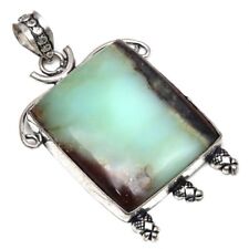 925 Silver Chrysoprase Gemstone Mother's Day Gift For Her Jewelry Pendants 2"