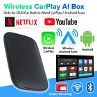 UK Wireless CarPlay Receiver Smart Ai Box Device Adapter for Car YouTube Netflix