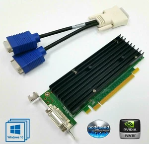 Windows 10 Low-Profile Dual VGA Monitor Video Card Dell OptiPlex 330 360 960 980 - Picture 1 of 1