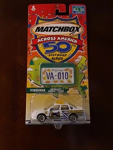 Matchbox Across America VIRGINIA Chevy Impala Blue Ridge Police MINT - Picture 1 of 2